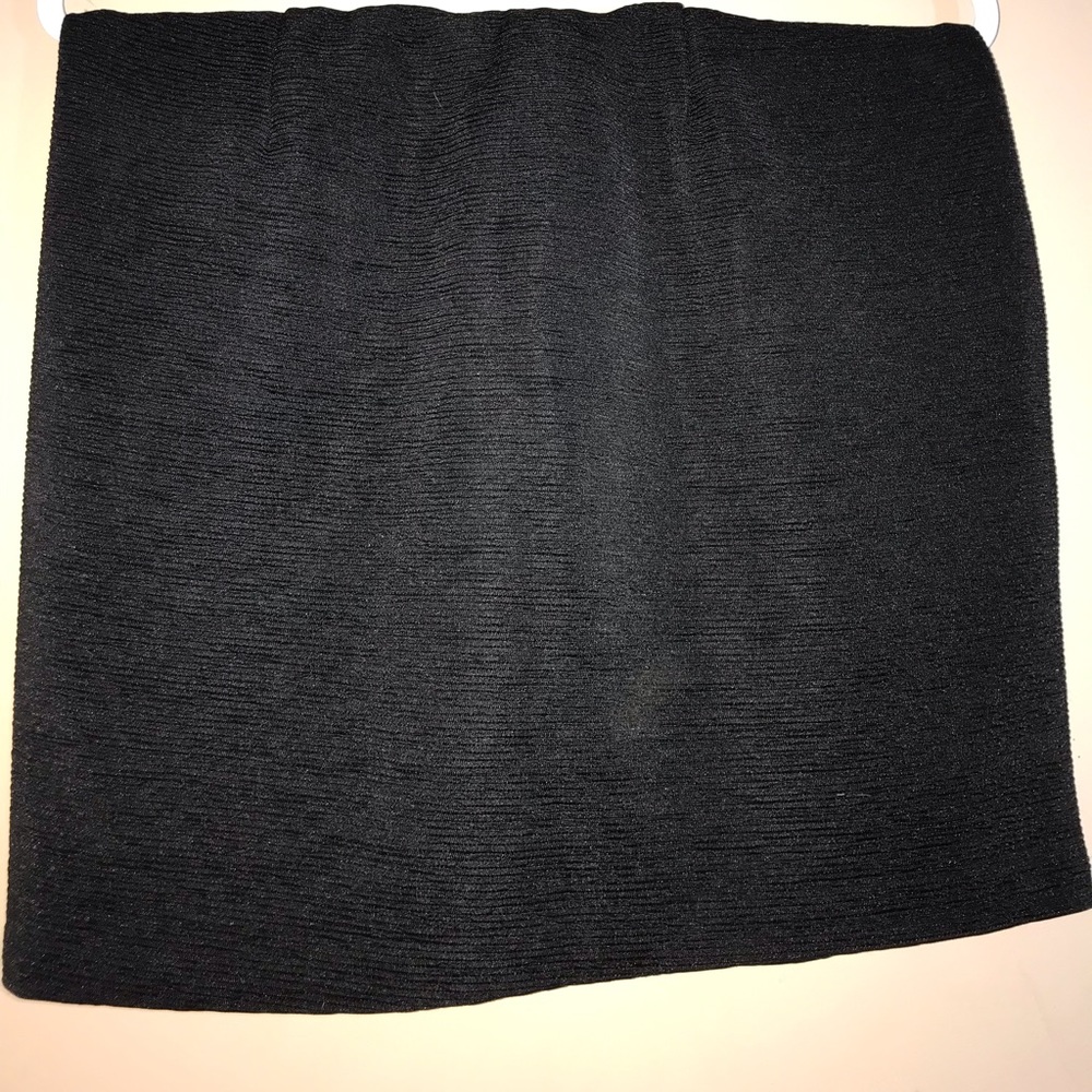 Black Textured Skirt
